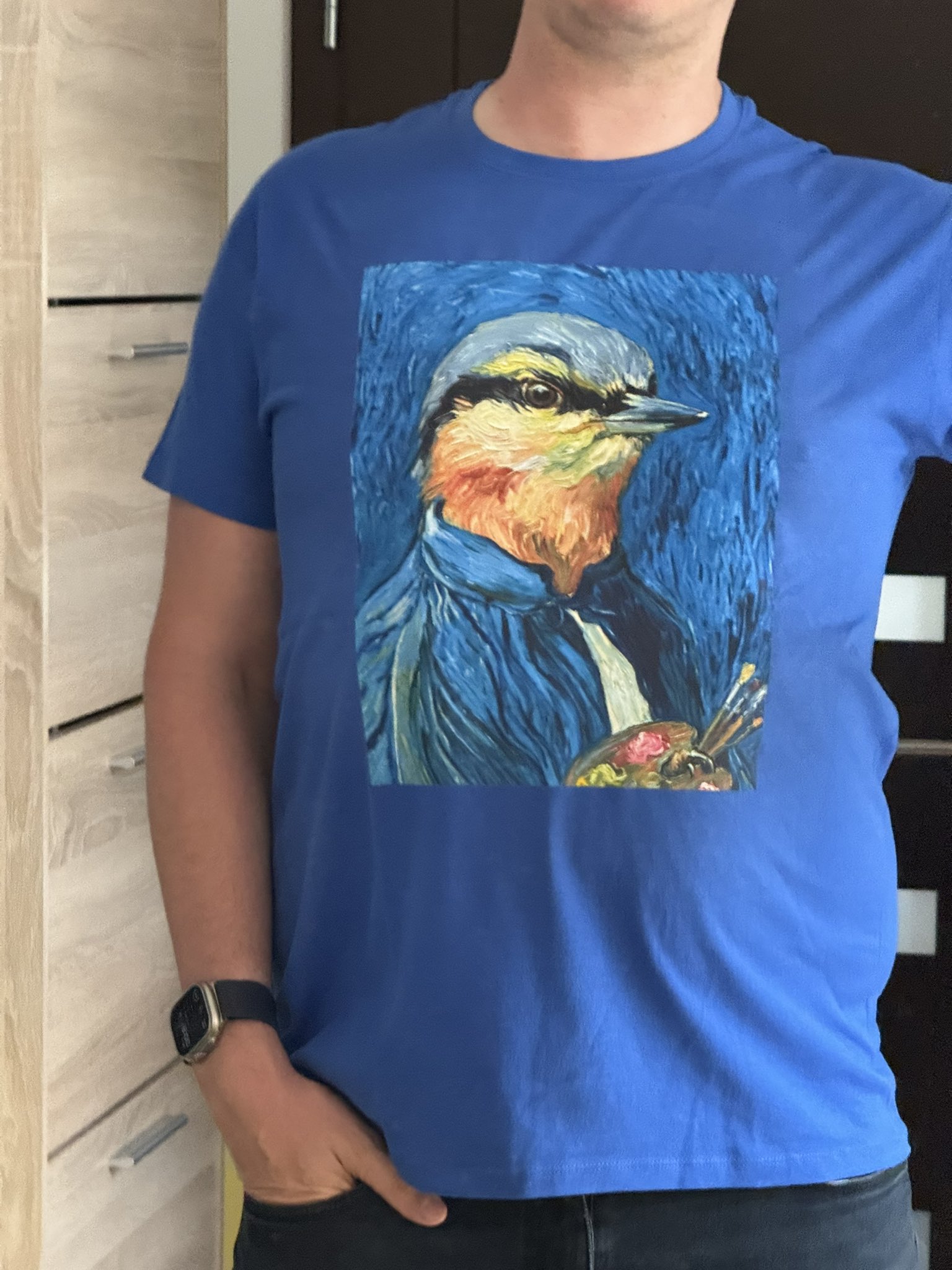 Tričko s potiskem Vincent van Pták
